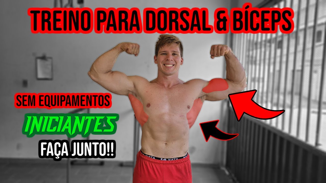 Treino para DORSAL & BÍCEPS | SEM EQUIPAMENTOS | INICIANTES | FAÇA JUNTO