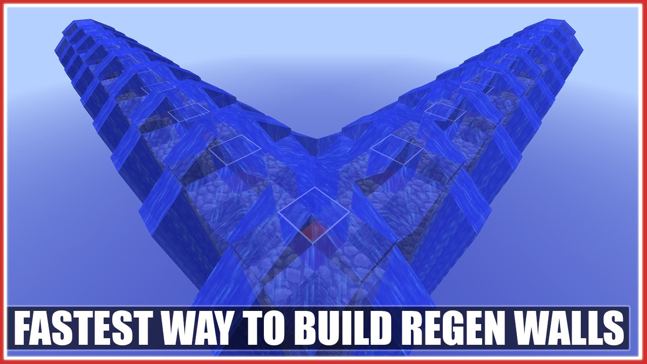 Minecraft Tutorial: Fastest Way To Build Regen Walls [Best Building Guide!] [1.7/1.8+]