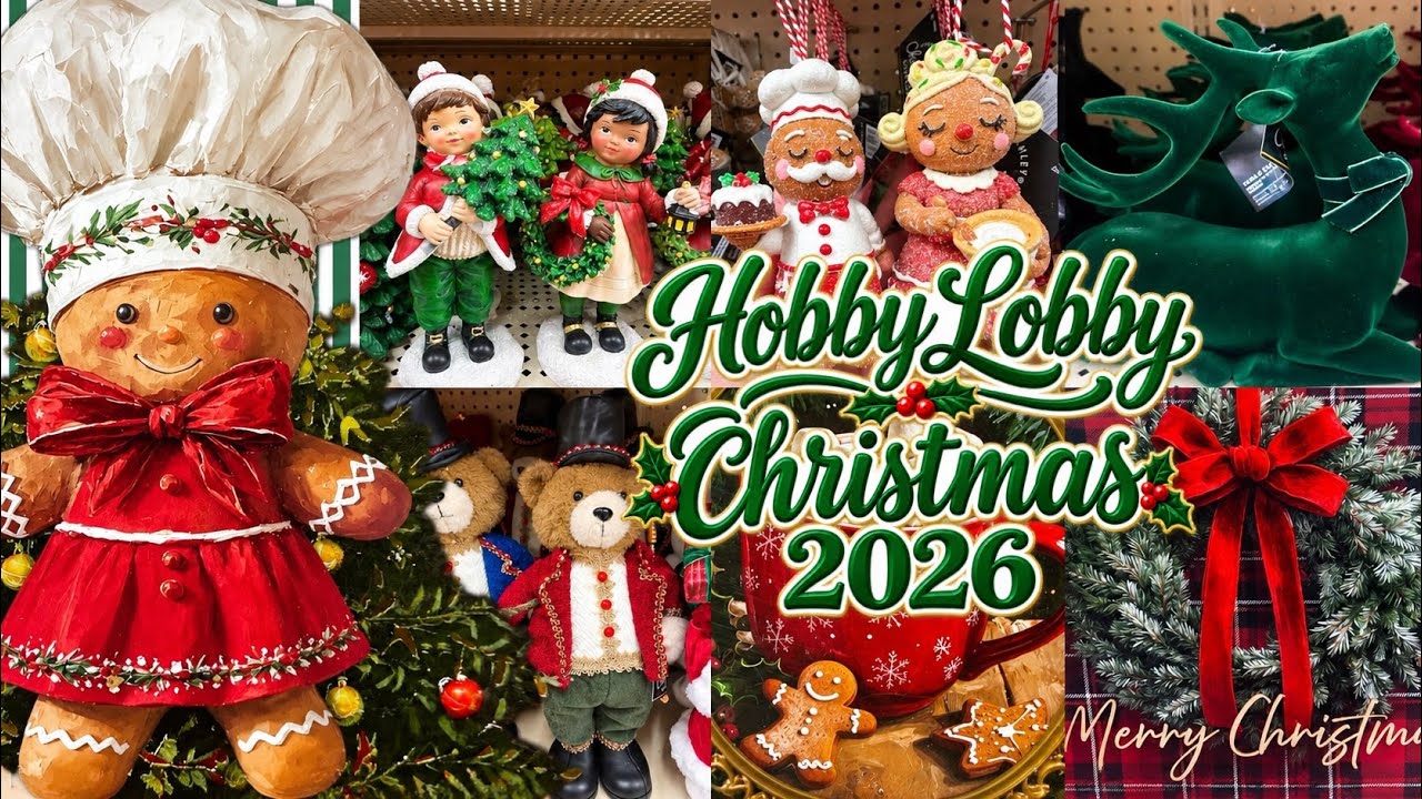 Шопинг к Рождеству в Hobby Lobby 2026 🎄 Бархатный декор и традиционное Рождество