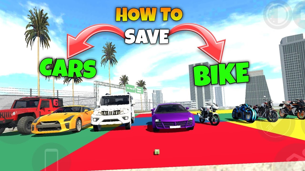 HOW TO SAVE CAR AND BIKE IN INDIAN BIKE DRIVING 3D 😱 || FUNNTYAA