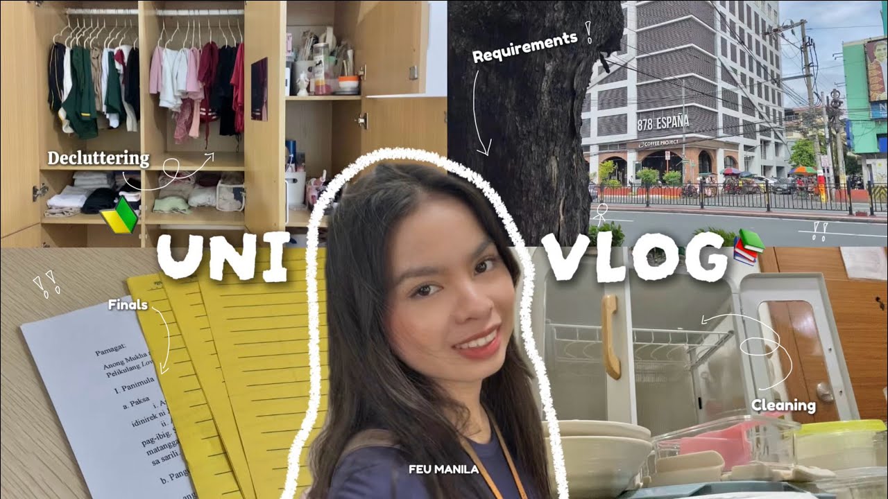 🌱UNI VLOG: Last Week of Classes at FEU Manila | Decluttering My Space & College Final Requirements