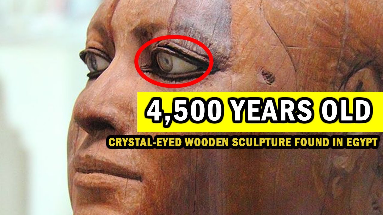 4,500 Years Old, Crystal Eyed Wooden Sculpture Found in Egypt