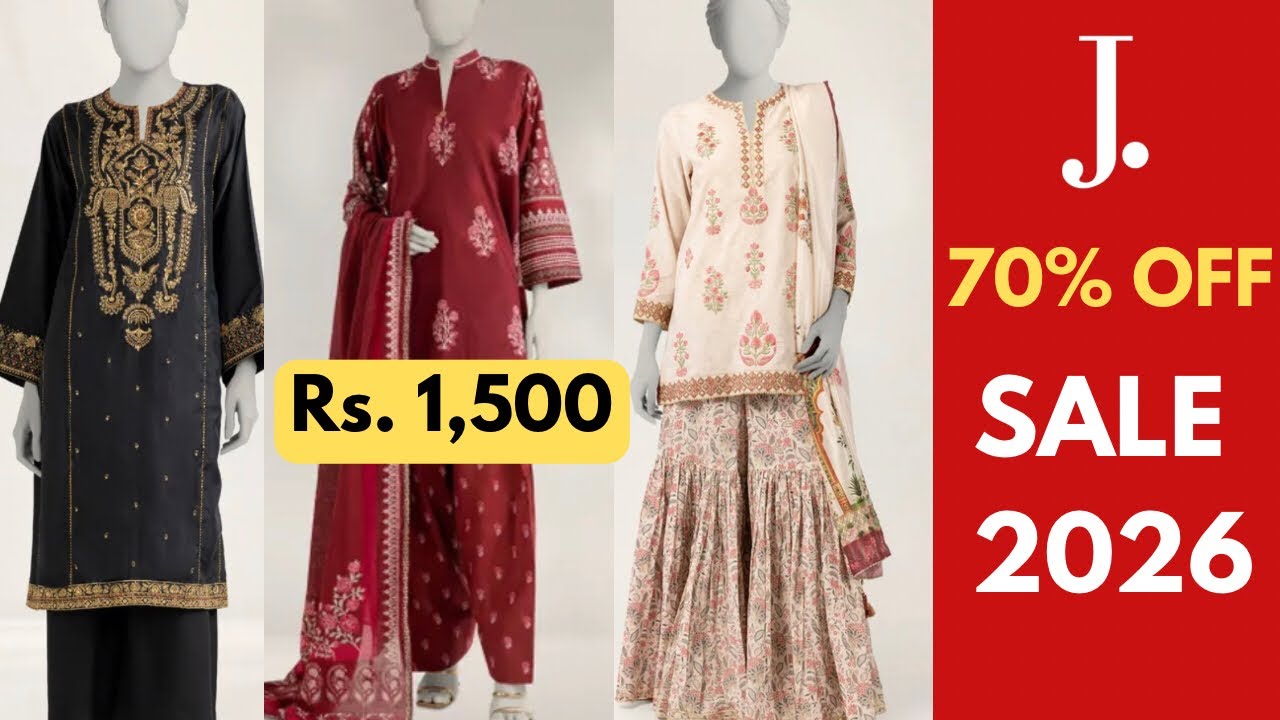 J. Ramzan Sale 50%Off 2026 📣 | J. Lawn Collection Sale 2026