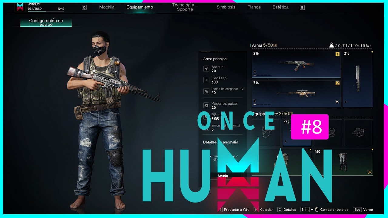 ONCE HUMAN #8🔷TENEMOS METRALLETA🔷GAMEPLAY EN ESPAÑOL