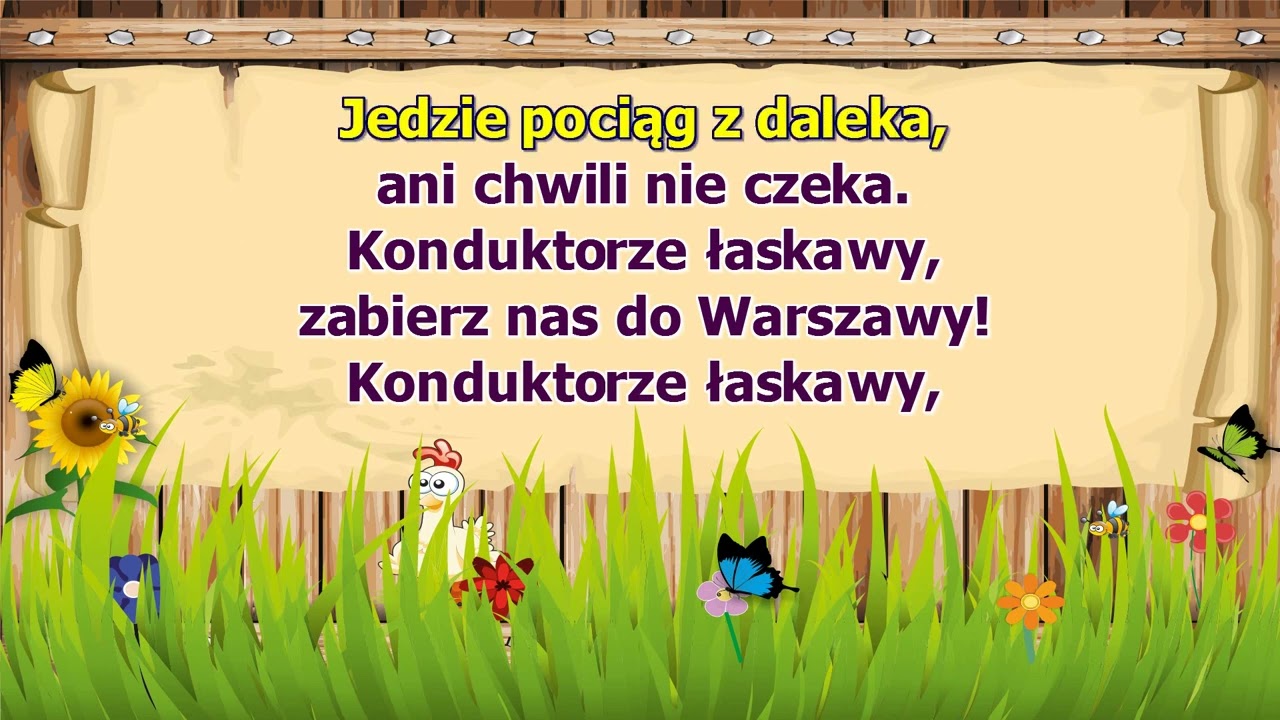 Jedzie pociąg z daleka - z linią melodyczną ( karaoke )