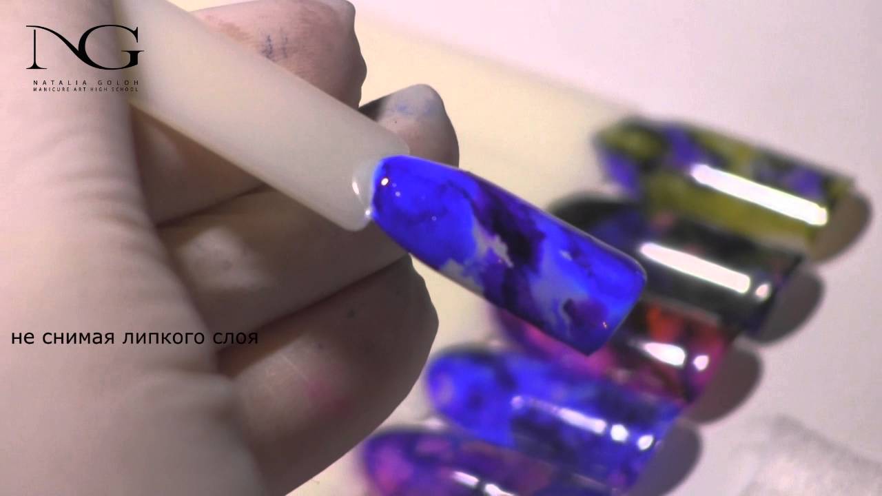 Стильный маникюр маркерами (новая техника) / Stylish manicure by markers (new technique)