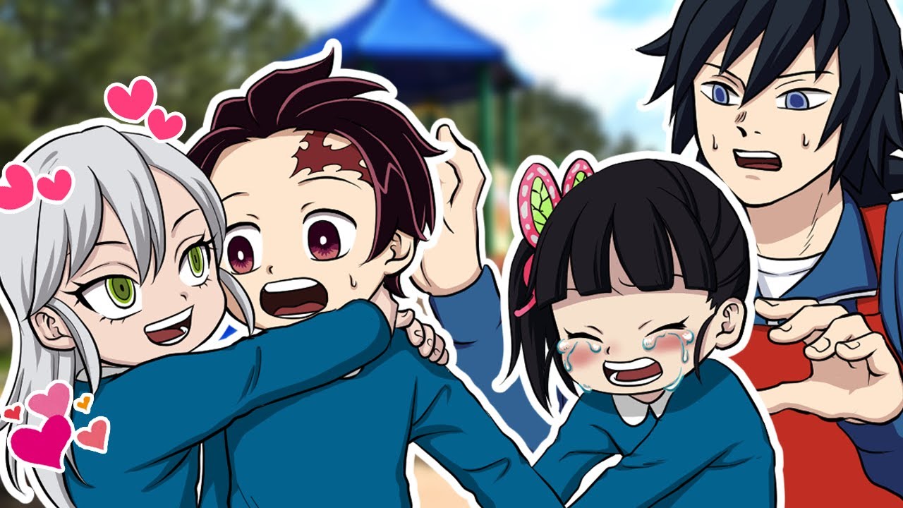 【キメツ幼稚園】堕姫が炭治郎を誘惑して逆ナンパ！？嫉妬に燃えるカナヲちゃんが可愛すぎる【炭治郎/カナヲ/炭カナ/きめつのやいば/アニメ2期/遊郭編/声真似】