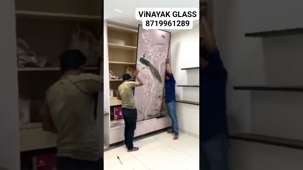 Profile Wardrobe Slider with Digital Print Glass for your wardrobe.. #youtubeshorts2024 #reels