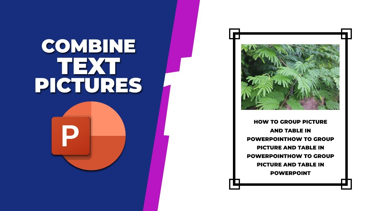How to combine text and pictures in PowerPoint