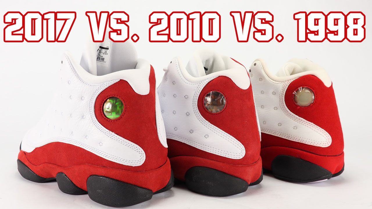 2017 vs 2010 vs 1998 Air Jordan 13 Chicago Comparison