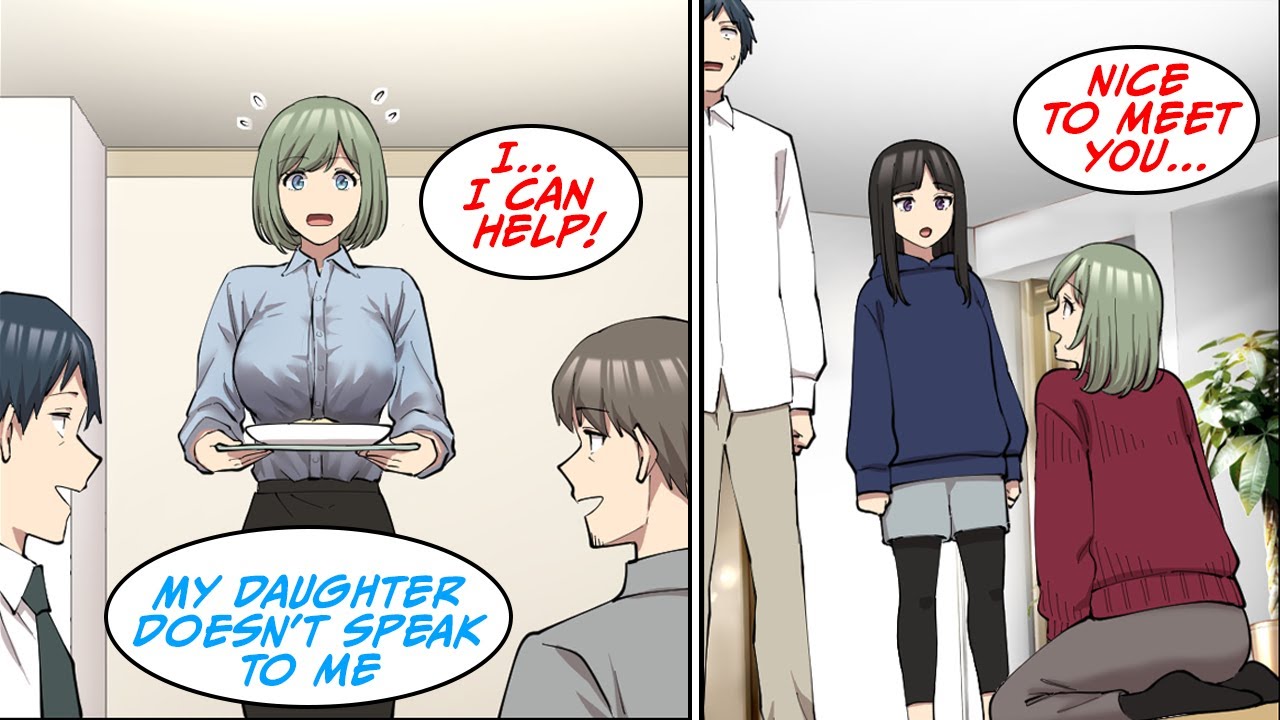 I'm a single dad but my daughter won't speak to me, this cute colleague helps me out [Manga dub]