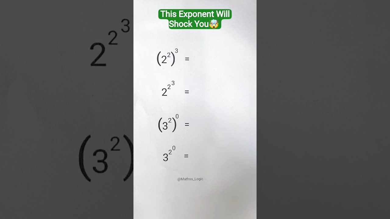 Amazing Exponent Trick #maths #shortsfeed #shorts