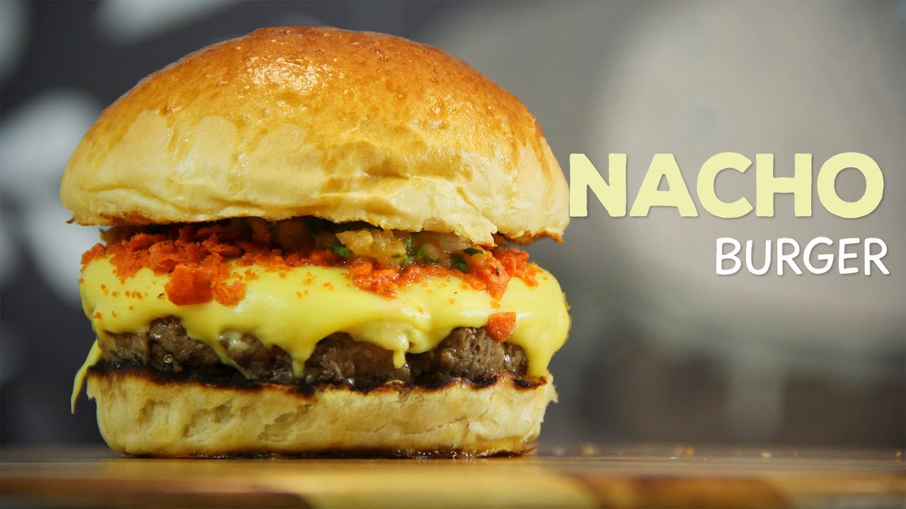 Nachos - Pico de Gallo - Hamburguer caseiro - Receita Mexicana