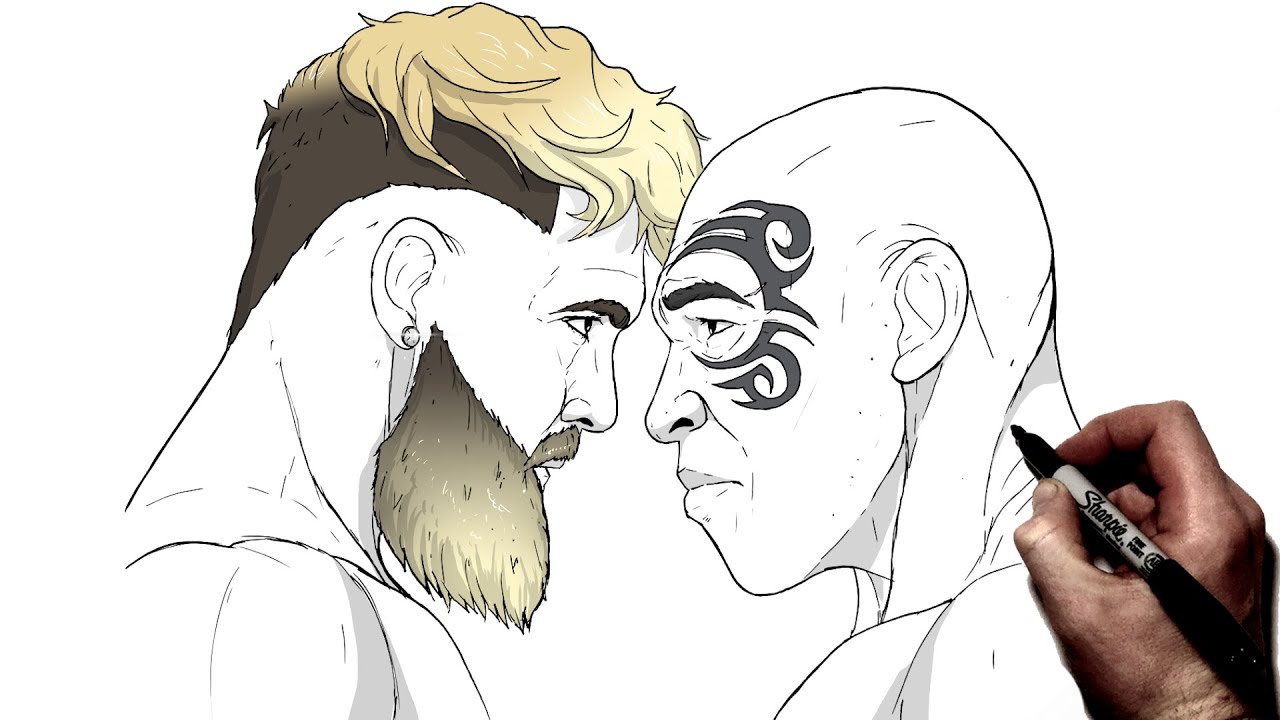 How To Draw Mike Tyson Vs Jake Paul | Step By Step | Boxing