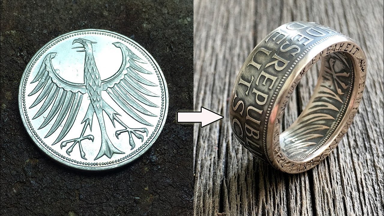Old Coin Turned into an Amazing Ring! How It's Made / #Münzring Silber Deutsche Münze 5 Mark