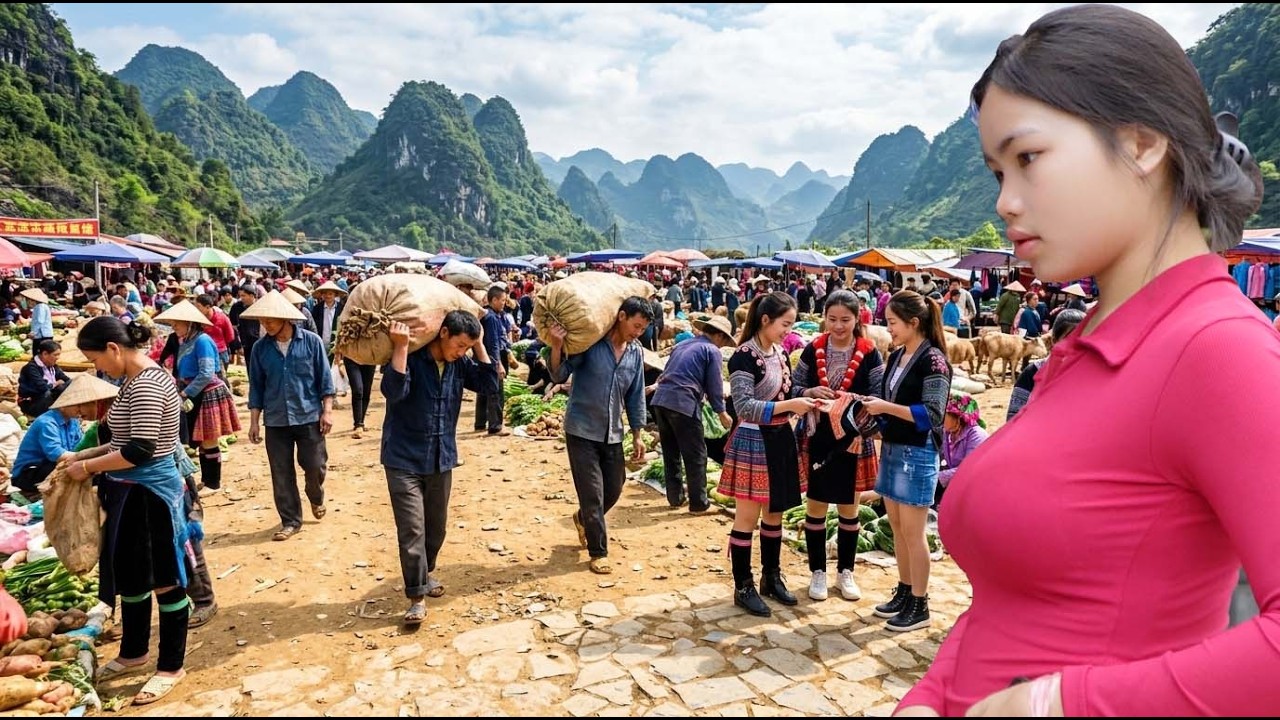 Chợ phi&ecirc;n Vĩnh Y&ecirc;n v&ugrave;ng T&acirc;y Bắc Việt Nam chợ nguy&ecirc;n thủy l&acirc;u đời