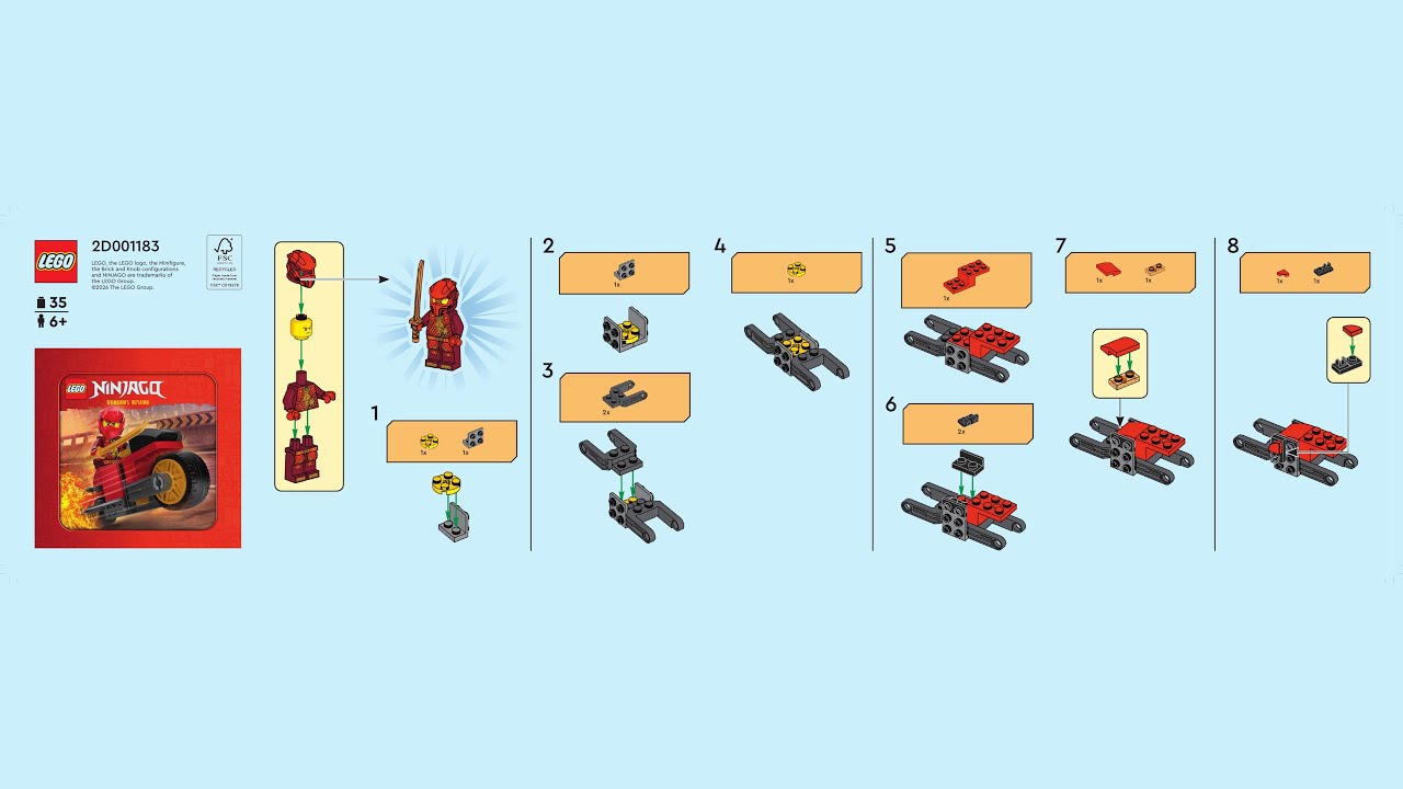 LEGO Instructions - Ninjago - 951466 - Kai with Motorcycle - Magazine Gift