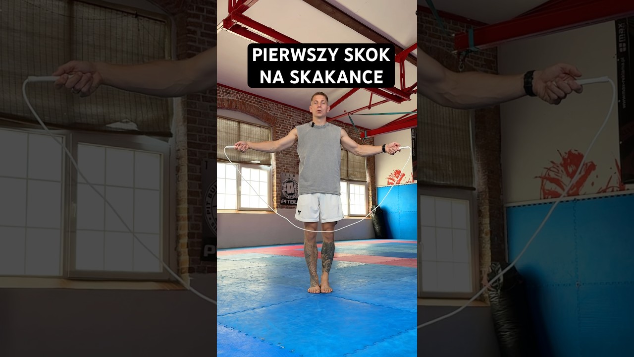 Pierwszy skok na skakance, nauka skakania #jumprope #skakanka #boksing #nauka #tutorial #crossfit