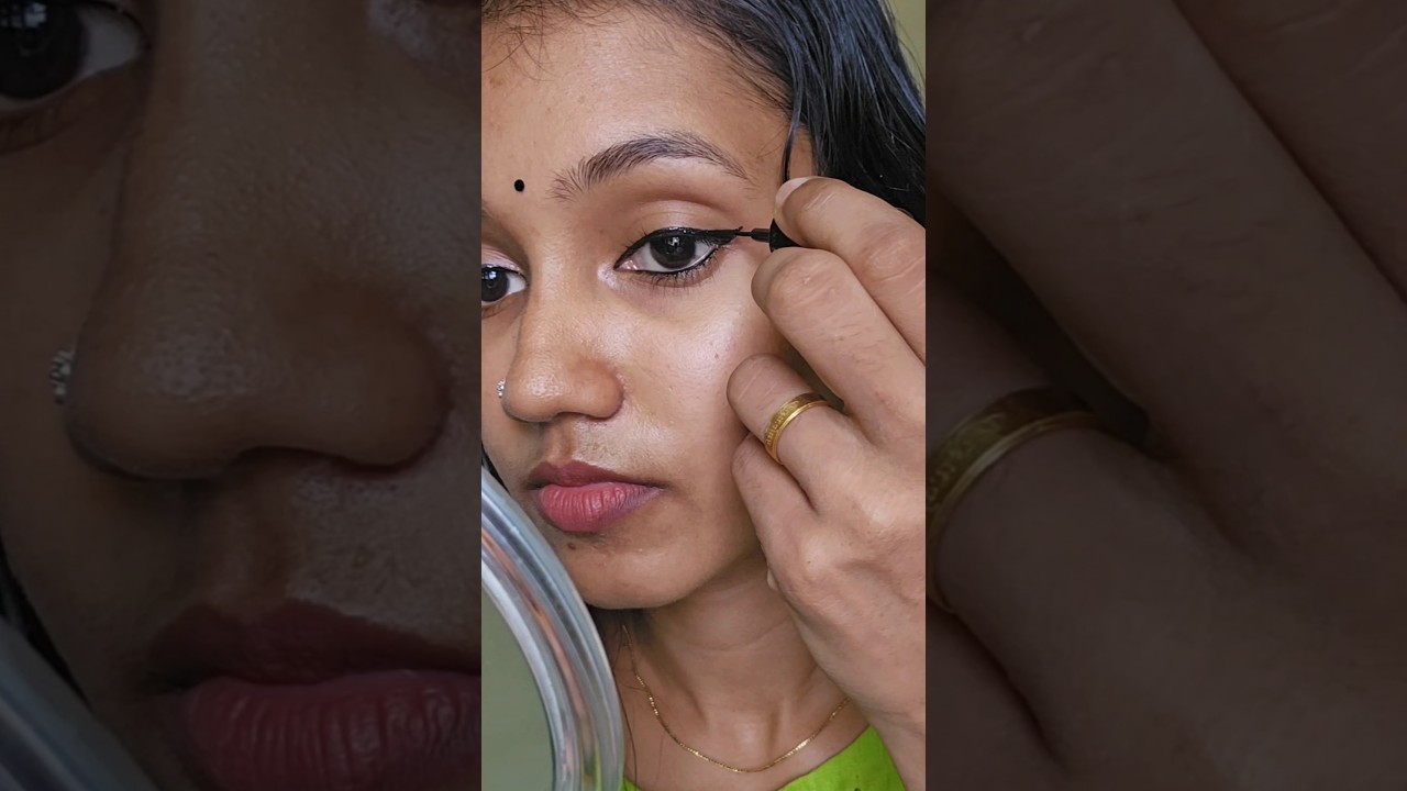 👀ദേ... ചോദിച്ച കണ്ണ് എഴുത്തുന്ന വീഡിയോ😍❤️|Smilewith_nithyajith #eyeliner #eye #shortsfeed #ytshorts