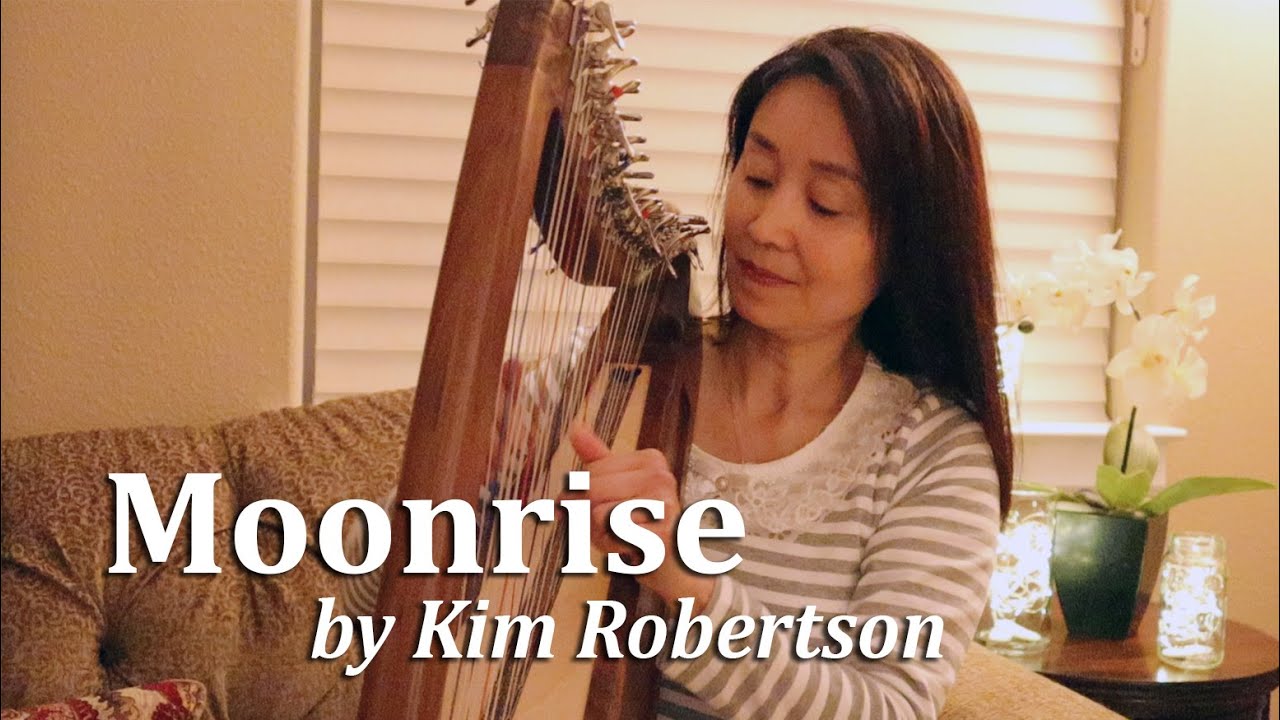 Moonrise by Kim Robertson (Double-Strung Harp 432hz)
