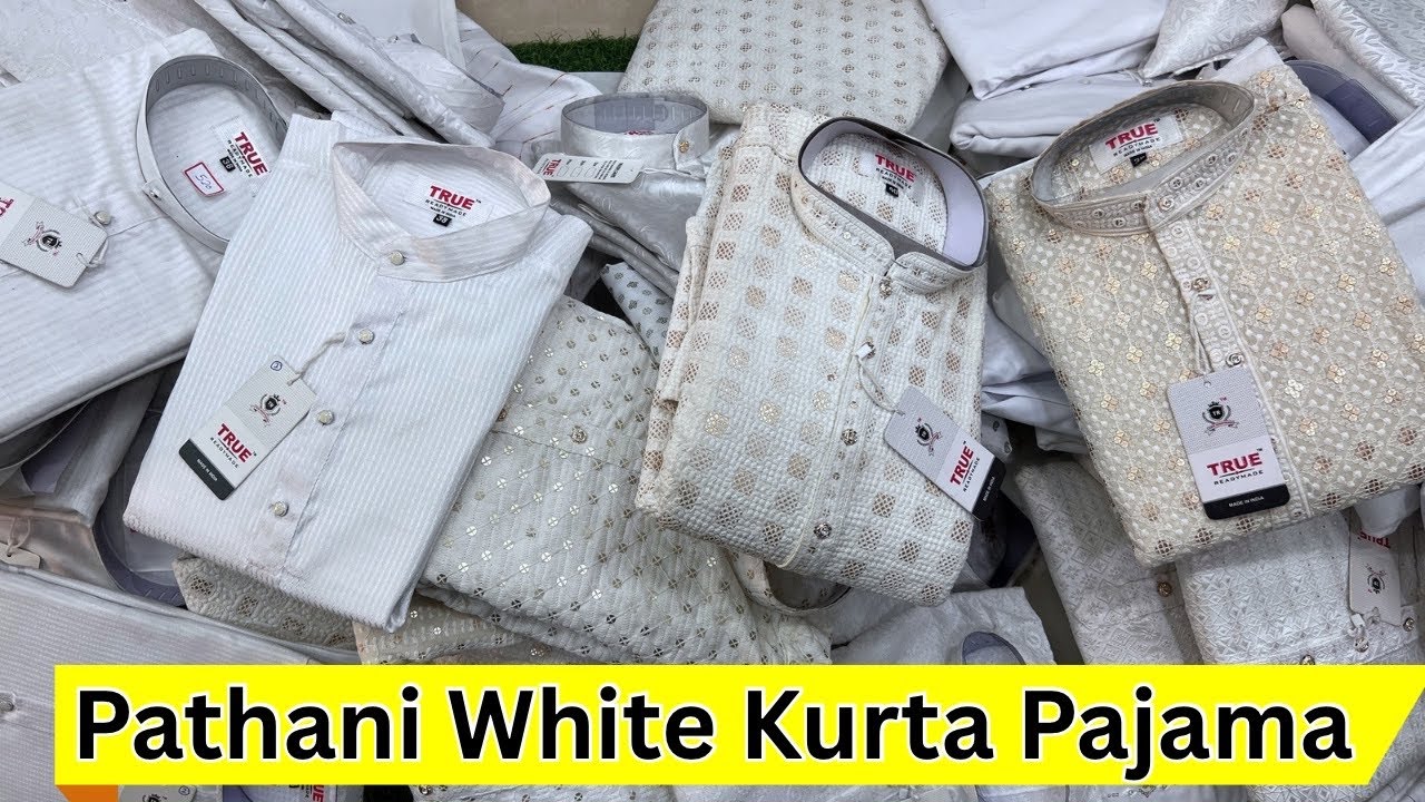 Белая пижама Kurta в Мумбаи | Pathani Белая пижама Kurta в Мумбаи | Готовая пижама Курта