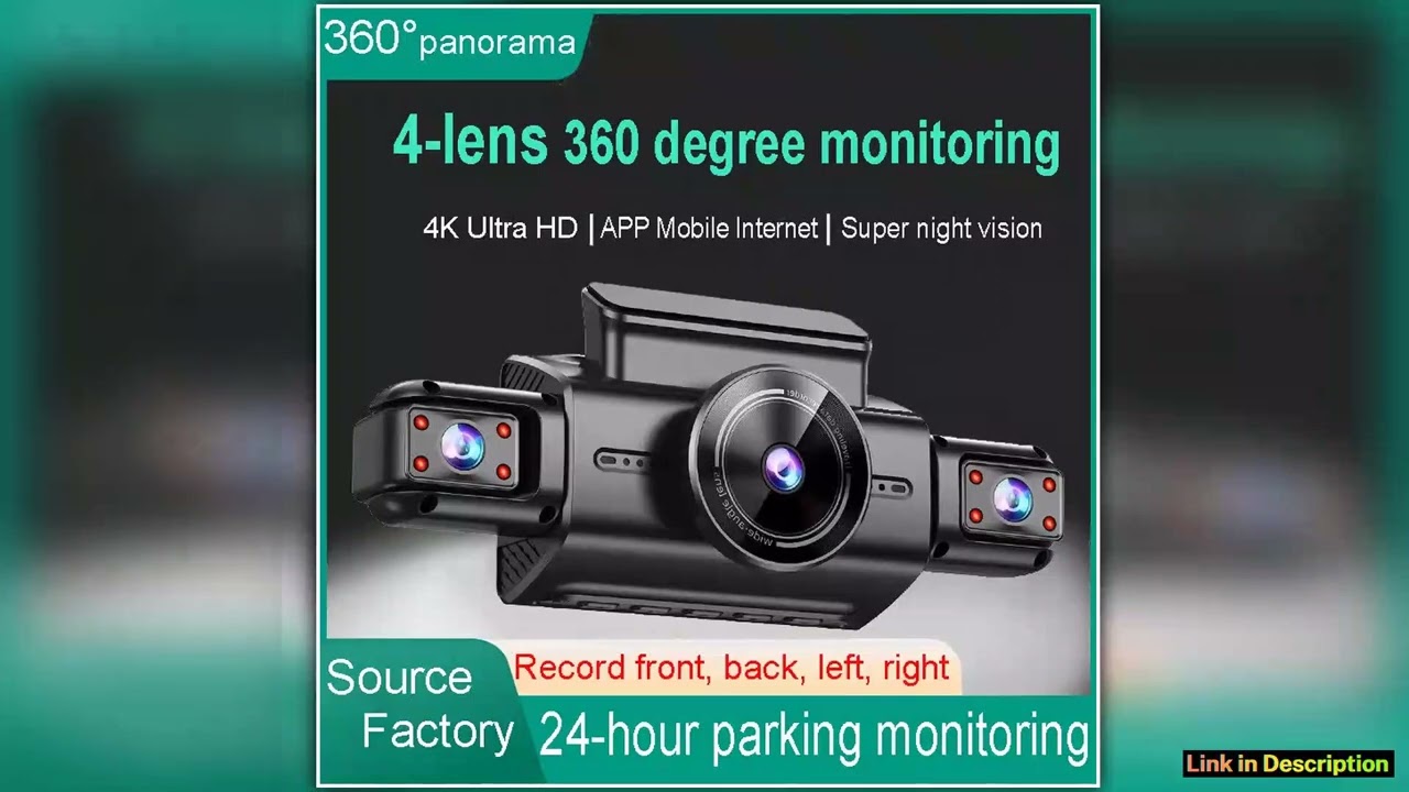 4K 4CH Hidden Dash Cam with APP Night Vision Motion Detection 247 Parking Monitor GSensor Loop