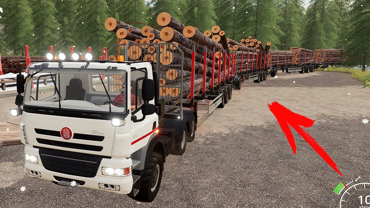 ОГРОМНЫЙ ЛЕСНОЙ АВТОПОЕЗД ! ТАТРА ТЯНЕТ 150 ТОНН - FARMING SIMULATOR 2019