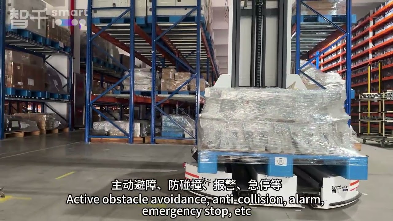 Smart loop forklift robot for 1.7m narrow laneway