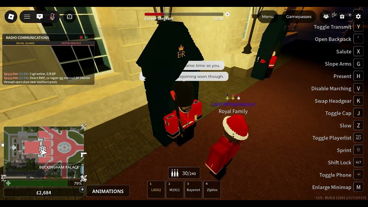 Shift No.1 | Coldstream Guards | Roblox Buckingham Palace