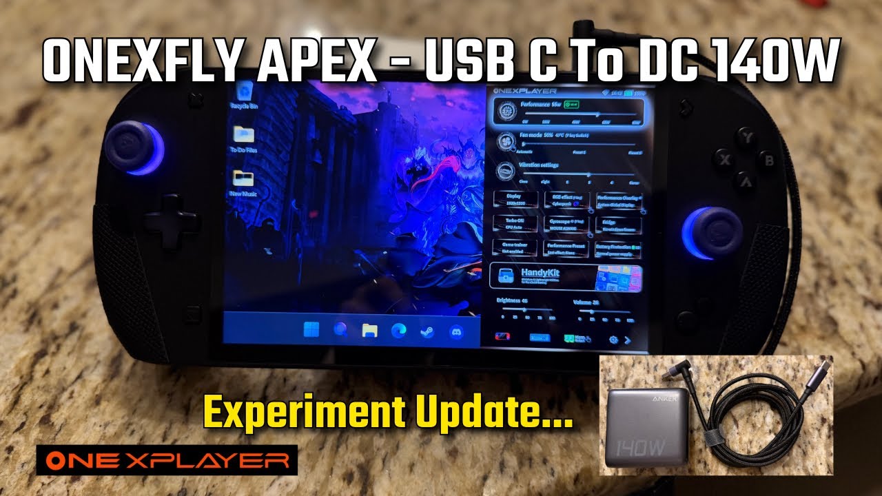 Onexplayer APEX USB‑C to DC Update: Anker 140W Test Results