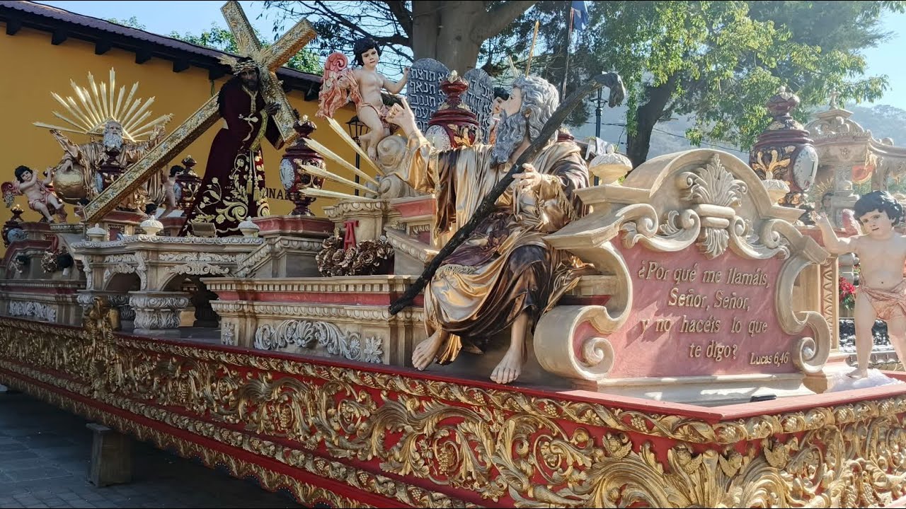 SALIDA procesion de Jesus Nazareno de la Salvación Antigua Guatemala primer Domingo 2025
