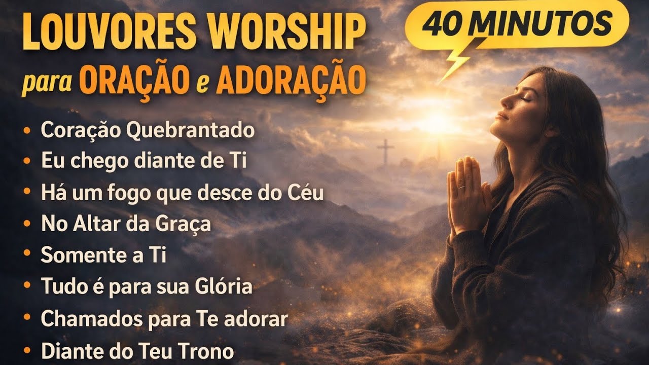 40 Minutos de Louvores Worship para Oração e Adoração | Entrega a Jesus e Espírito Santo