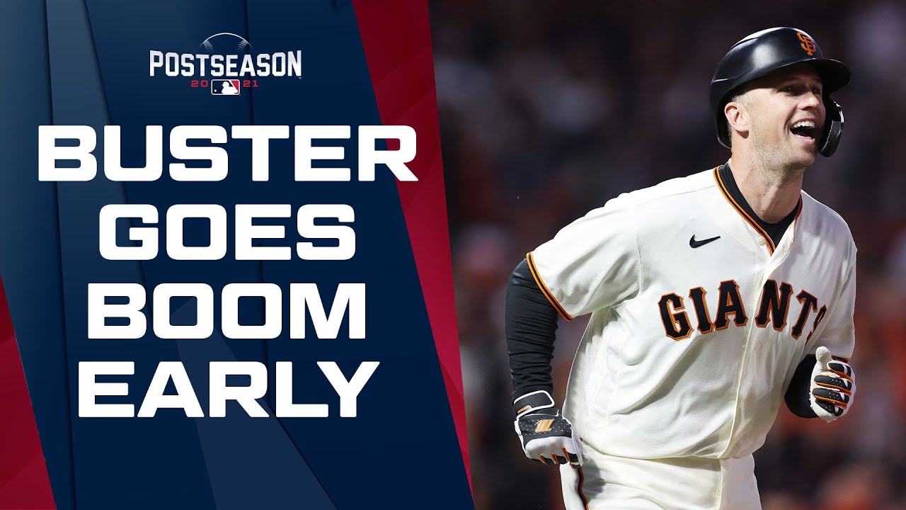 Buster Posey SMASHES opposite field homer! Early blast gives Giants 2-0 lead!