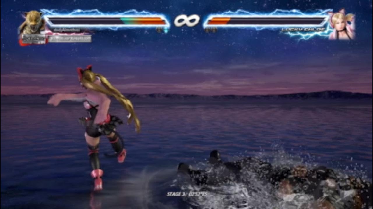 TEKKEN 7 Arcade battle King With Sleeveless Leather's Outfit Costume Gameplay