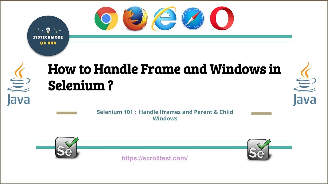 How to Handle Frame and Windows in Selenium ?