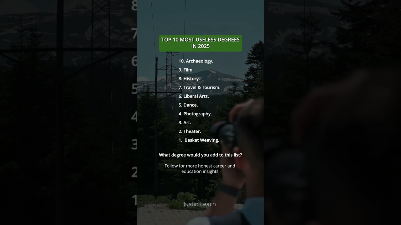 Top 10 Most Useless Degrees in 2025