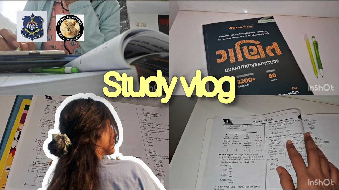 study vlog ✍️|  આજે ગણિત.... |  #forestguard  #psi #studyroutine #forester #consteble #studyvlog