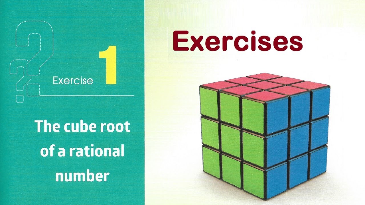 Prep2\ Math - 1st term\ Unit 1.1\ The cube root of a rational number - Exercises ماث ثانية إعدادى .