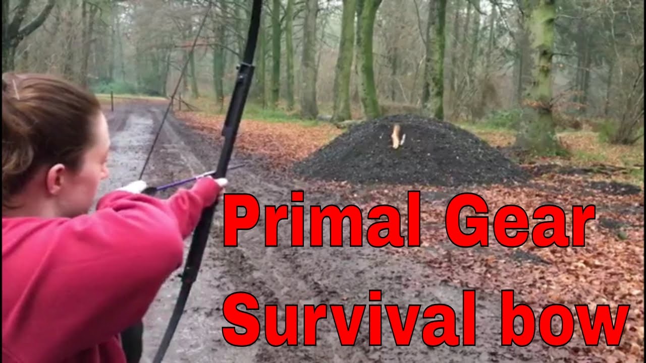Primal снаряжение выживания лук. Быстро стрелять в лесу.