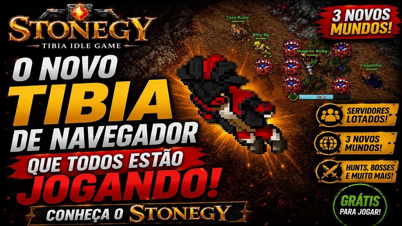 Conhe&ccedil;a o Stonegy: O Tibia Idle que virou febre!