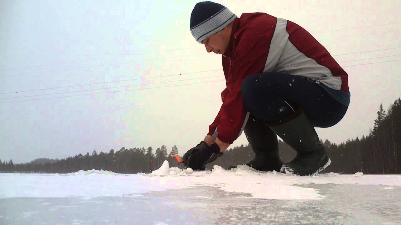 Погода жуть!( Suomi,Keuruu,22. 03. 2015,ловля на жерлицы)
