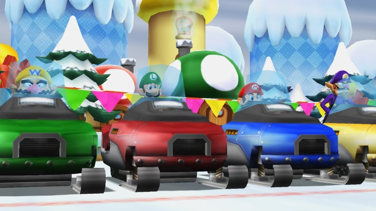 Mario Party 9 Minigames - Snow Go
