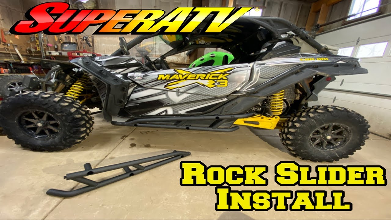 Установка защитных порогов на квадроцикл Can Am Maverick X3 Super ATV