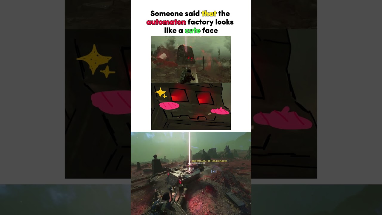 The automaton factory looks like a cute face - Helldivers 2