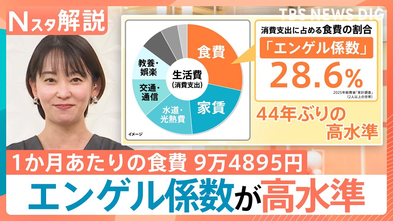 エンゲル係数が高水準！食費増は「圧迫された家計」の表れか？消費からみえる鳥取の“カレー愛”【Nスタ解説】｜TBS NEWS DIG