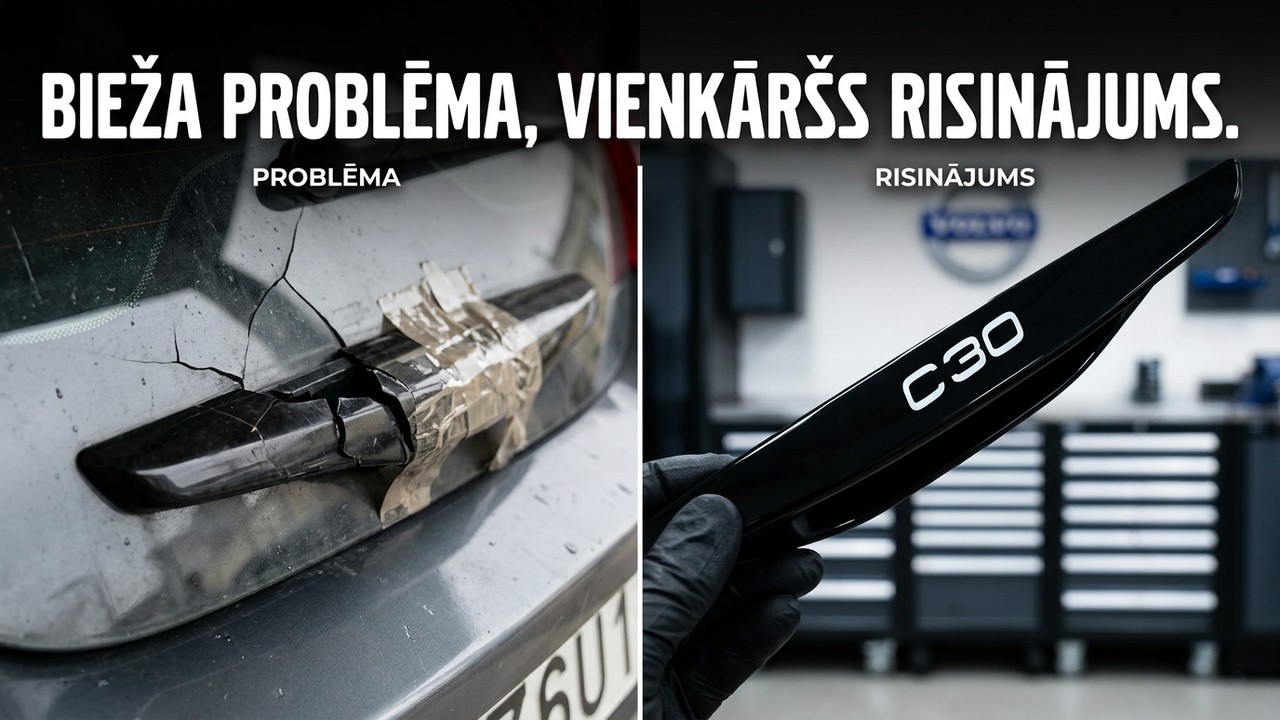 Garažas stāsti  Ļozene izglābs asauli  Volvo C30 bagažnieka rokturis