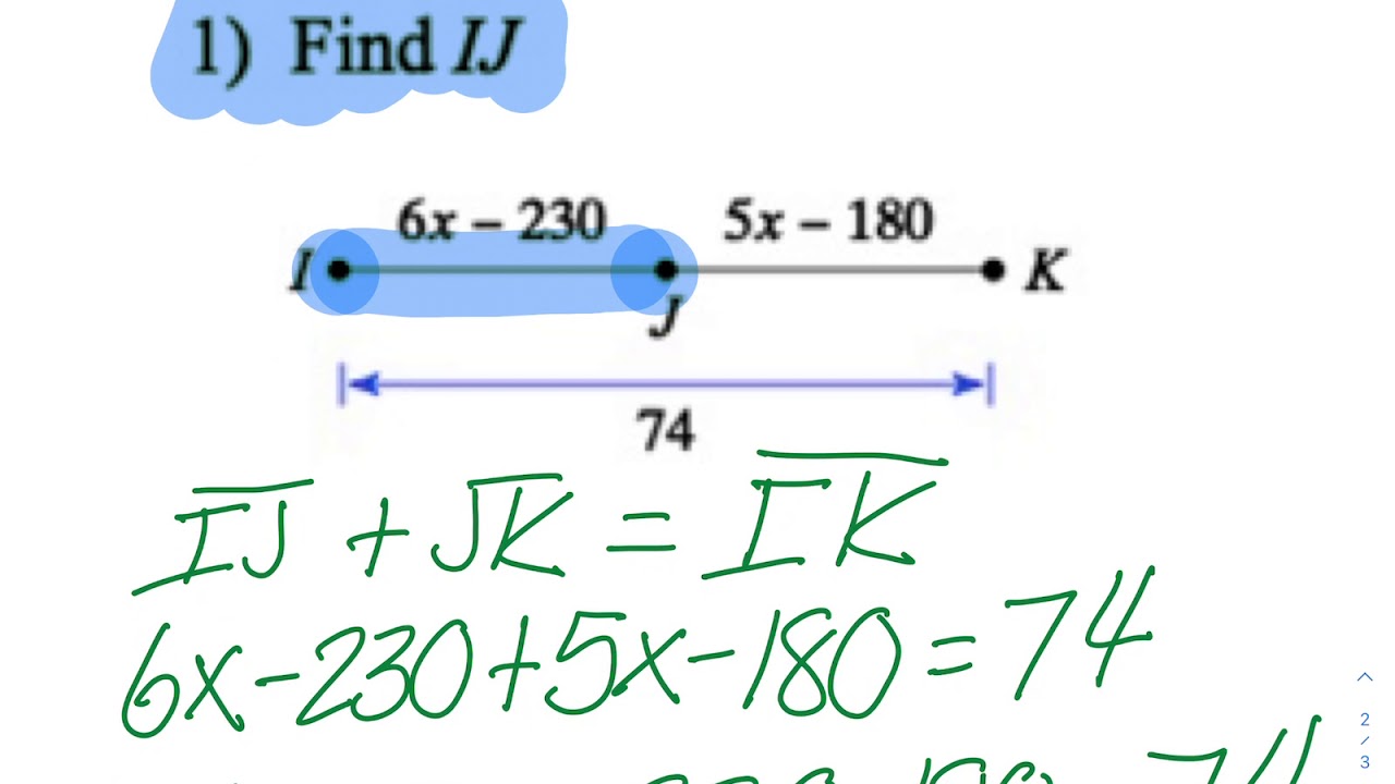 Segment Addition Postulate Find missing length VIDEO LESSON