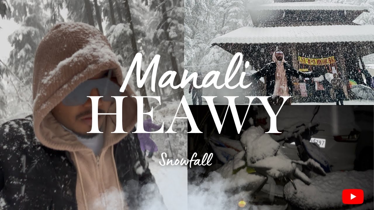 Manali me hui 13 ghante nonstop snowfall ❄️ thand se halat kharab 🥶 full masti vlogs #manali #vlog 
