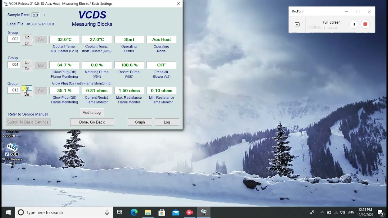 Webasto VCDS Testing: Fault 01406 No Flame and Heater Unlock Adaption (VW Touran BKD 2.0 TDI 1T)