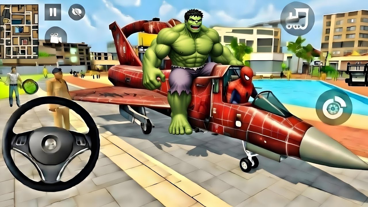 🤑Indian Thift Auto Simulator🤩Indian Showroom Purchase😯Modified Super Hulk Spiderman Jet & Car🥳Game